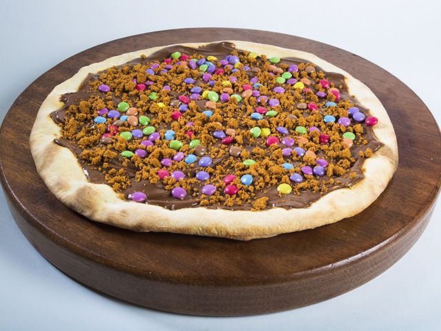 Pizza Nutella, Speculoos et Smarties 26cm